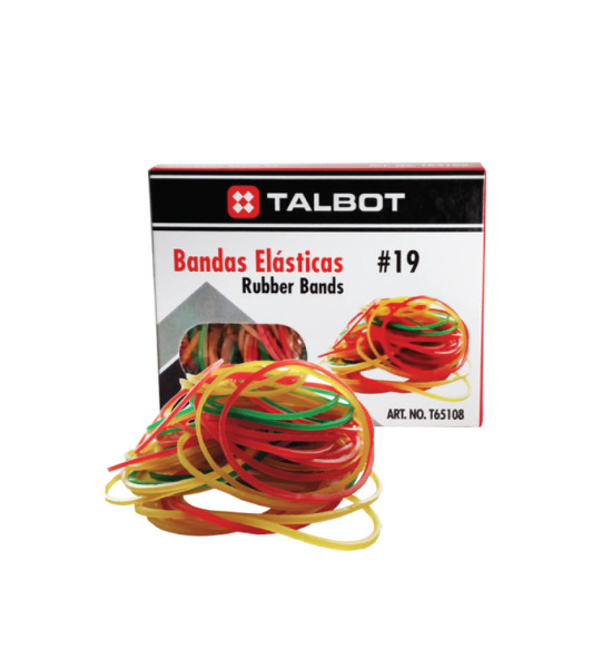 Bandas Elásticas, # 18,  (3" x 1/16"), Colores, Caja x 85 g. (3 Onz).